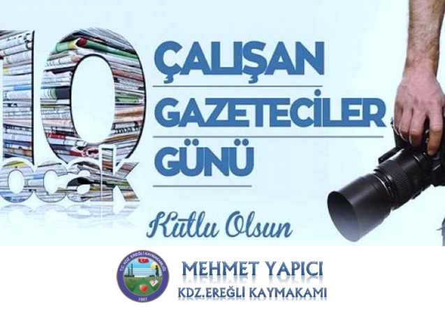 Kaymakam Yapıcı Gazeteciler Günü'nü Kutladı.