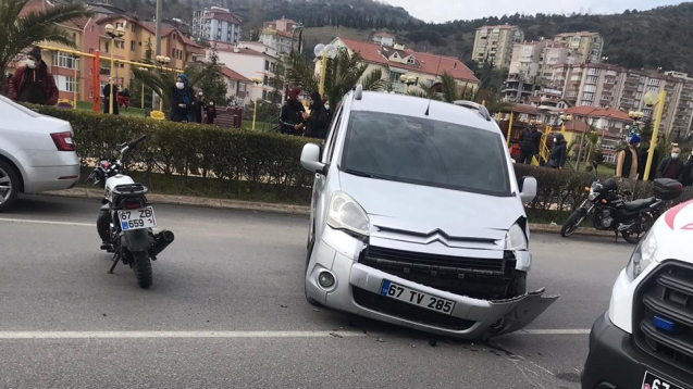 Trafik kazası 1 yaralı...