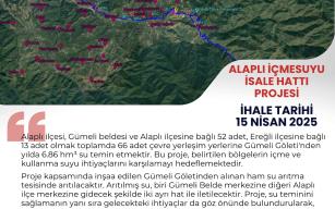 İçme suyu isale hattı projesi ihaleye çıkıyor...