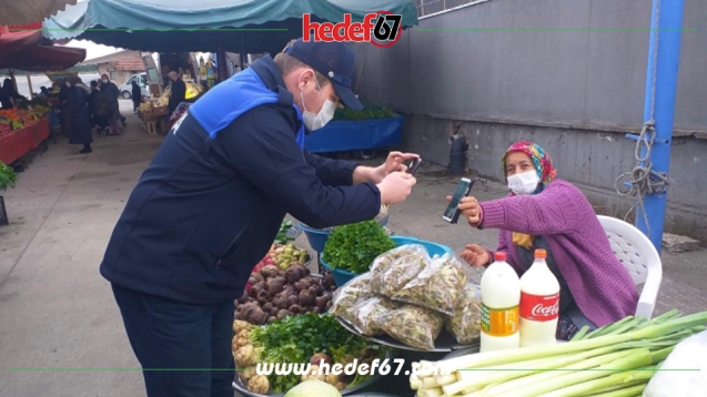 Gülüç'te pazar yerinde denetim yapıldı...