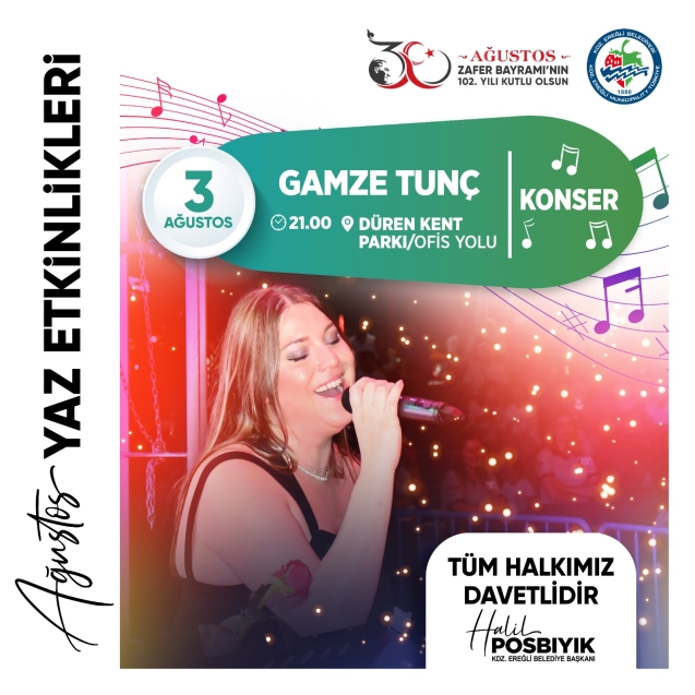 GAMZE TUNÇ KONSERİNE DAVETLİSİNİZ...