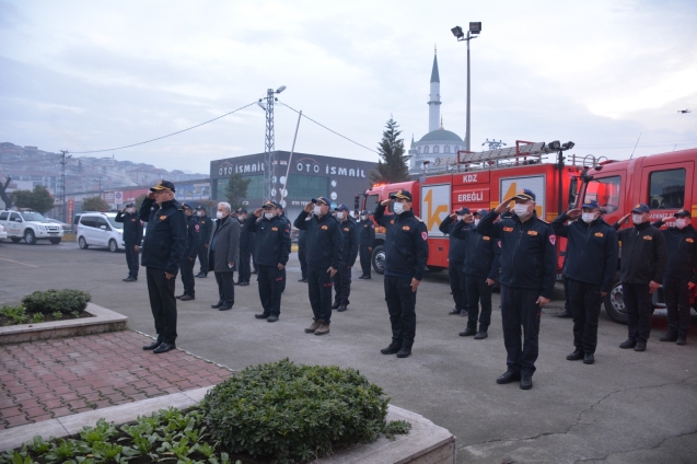 Ereğli itfaiyesi, şehit itfaiyecileri andı...