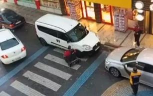 Engelli kişi kaldırıma çıkamadı; sürücüye ise...