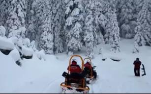 JAK timinden karla kaplı ormanda zorlu tatbikat...