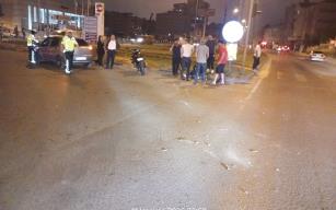 Otomobil ve motosiklet çarpıştı... 1 yaralı...