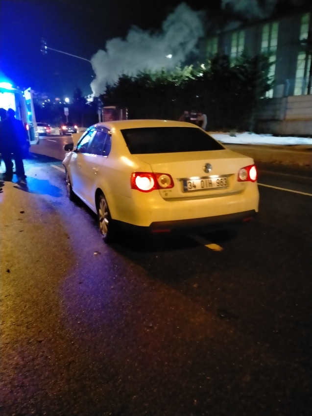 Trafik kazası....1 yaralı...