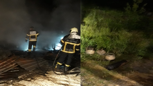 Yangın, ihbarı ekipleri harekete geçirdi...