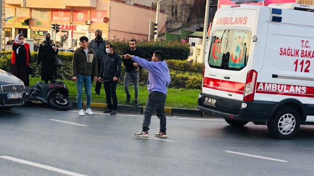 Trafik kazasında bir kişi yaralandı.