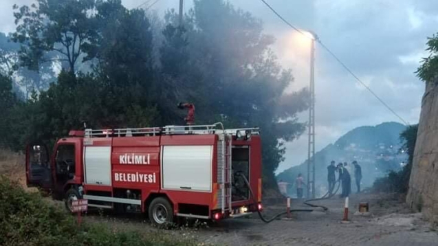 KİLİMLİ'DE ORMAN YANGINI...
