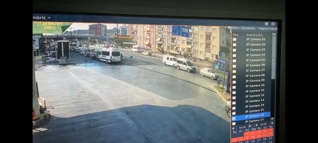 Kaza anı kameralara yansıdı...
