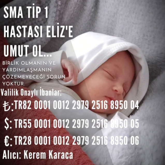 SMA TIP1 Hastası Eliz’e umut ol!