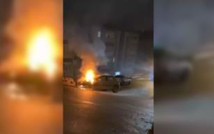 Alkollü sürücü duvara çarptı... Otomobil alev aldı...