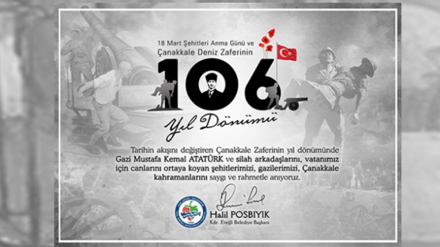 POSBIYIK’TAN ÇANAKKALE ZAFERİ MESAJI...