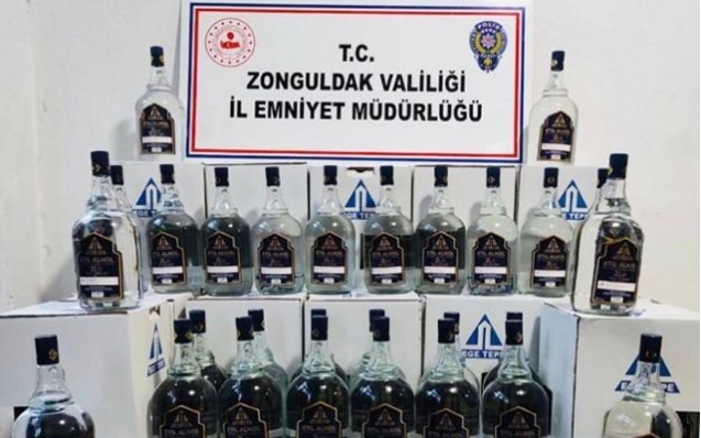 496 litre etil alkol ele geçirildi...