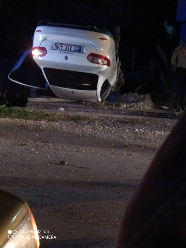 Takla atan araçta bir kişi yaralandı...