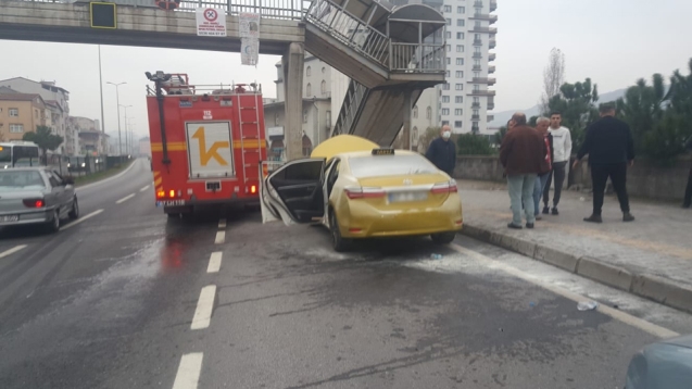Bir anda alev aldı...