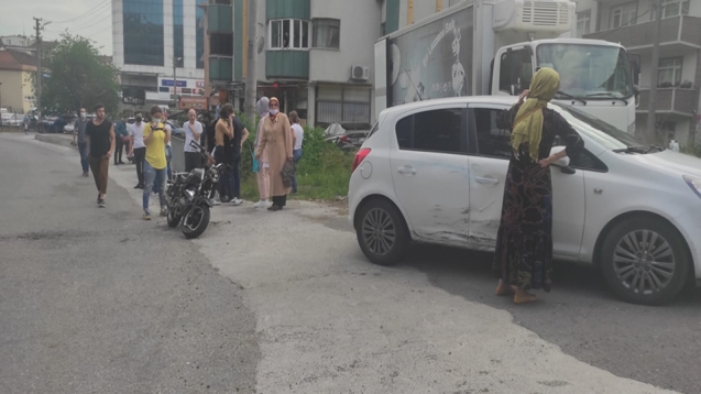 Motosiklet kazası... 2 yaralı...