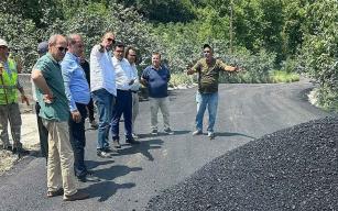 Kaymakam Köksal asfalt çalışmalarını inceledi…