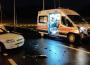 Vakaya giden ambulans ile otomobil çarpıştı.