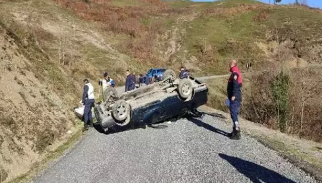 Takla atan otomobilin 90 yaşındaki sürücüsü öldü