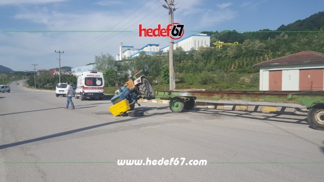 Traktör kazası: 2 Yaralı...