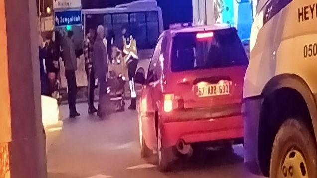 Trafik kazasında iki kişi yaralandı.