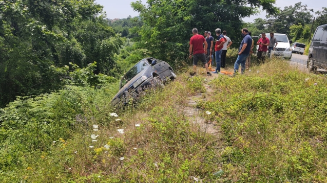 Kazada karı koca ölümden döndü...