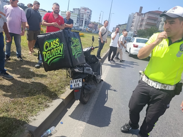 Yolun karşısına geçen yayaya çarptı...