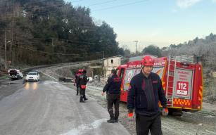 Buzlanma kazayı beraberinde getirdi...