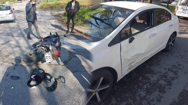 Trafik kazası...1 yaralı 