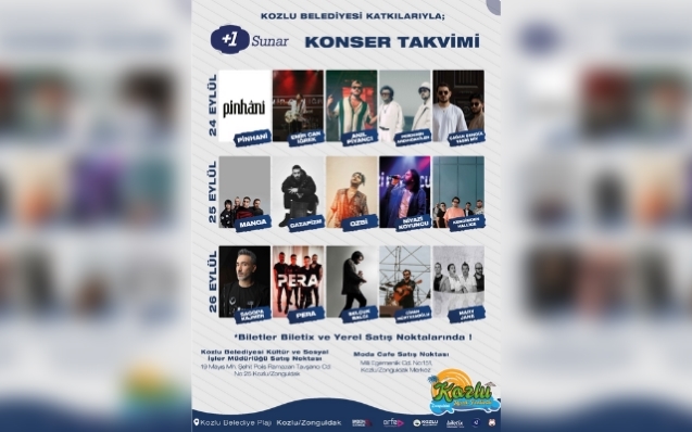Zonguldak, 3 gün boyunca şarkılarla coşacak