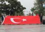 MUHTARLARDAN DEV TÜRK BAYRAĞI...