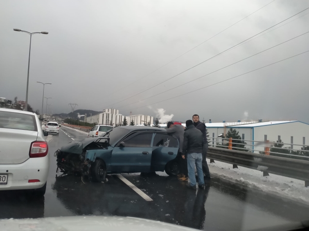 Spin atan otomobil hurdaya döndü.
