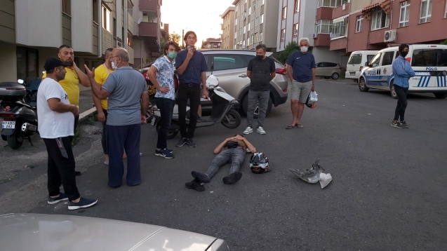 MOTORSİKLET İLE OTOMOBİL ÇARPIŞTI... 1 YARALI.. 