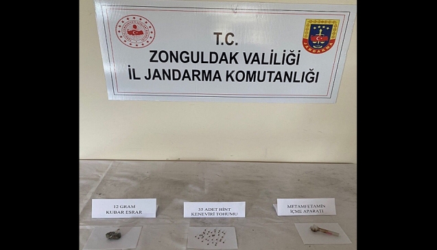 Jandarma ekiplerine esrar ile yakalandı