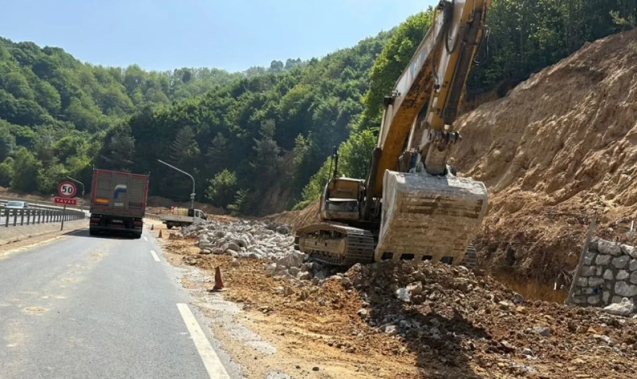 Zonguldak-Ereğli yolunda çalışmalar başladı...