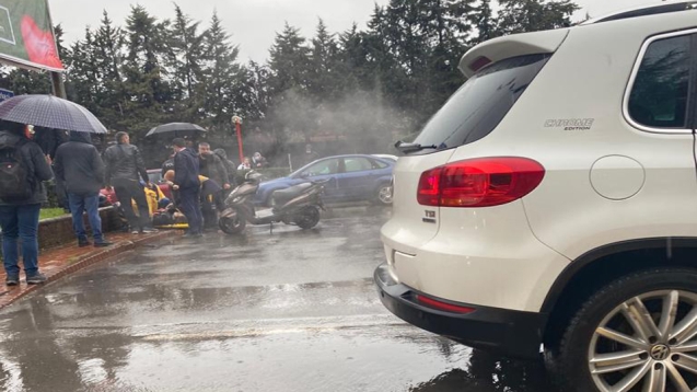 Motosiklet kazasında bir kişi yaralandı.