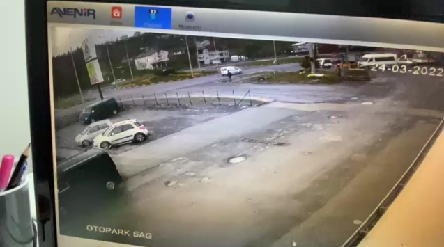 Kaza anı saniye saniye görüntülendi.