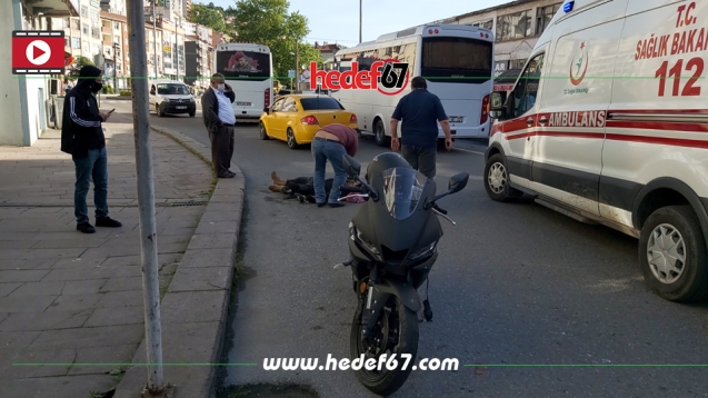 Motosiklet ile midibüs çarpıştı... 1 yaralı…