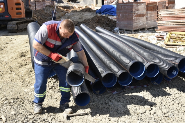 Yeni yerleşim alanına alt yapı çalışmaları sürüyor...