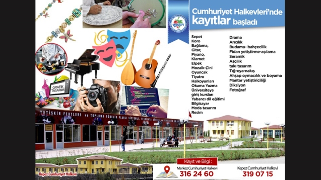 CUMHURİYET HALK EVİ’NDE KURS KAYITLARI BAŞLADI...