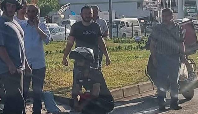 Otomobil ile motosiklet çarpıştı... 1 yaralı...