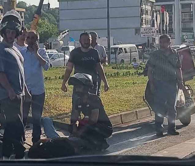 Otomobil ile motosiklet çarpıştı... 1 yaralı...