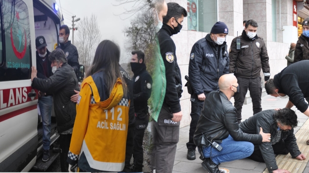 Alkollü vatandaş polis ve bekçilere zor anlar yaşattı...