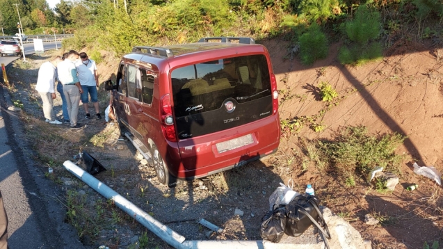 Trafik kazası.. 1 yaralı...
