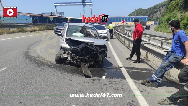 Trafik kazası...1 yaralı