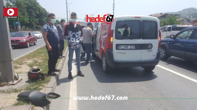 Motosiklet kazası : 1 yaralı...