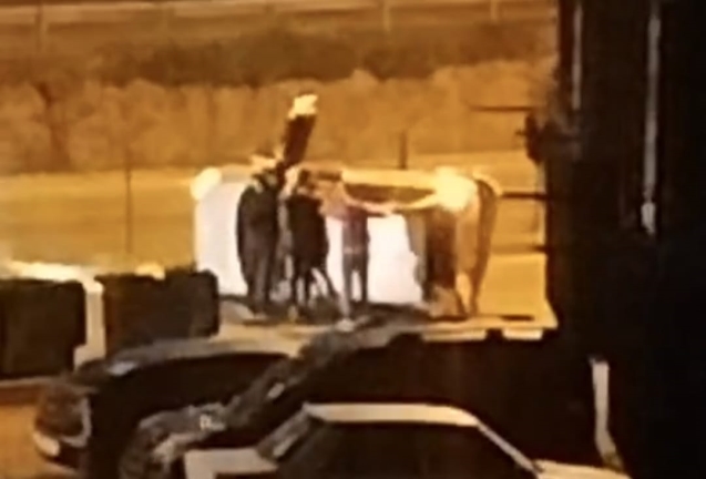 Otomobil takla attı... Yaralılar var...
