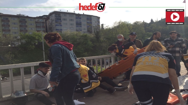 Cip ile motosiklet çarpıştı... 2 yaralı...