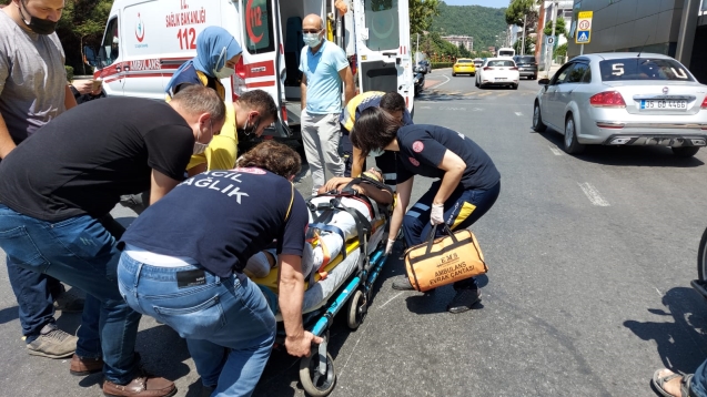 Motosiklet kazası...1 yaralı...